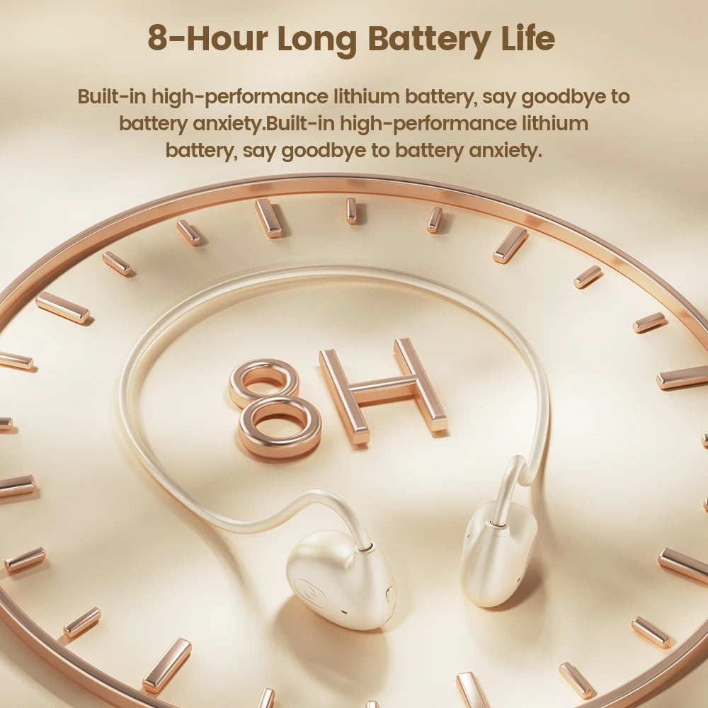 Toocki Gas Conduction Bluetooth 5.3 Lightweight Ear-Hook Wireless Headphones