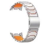 Titanium Link Bracelet Band with Magnetic Light-Up Buckle for Samsung Galaxy Watch Ultra 2