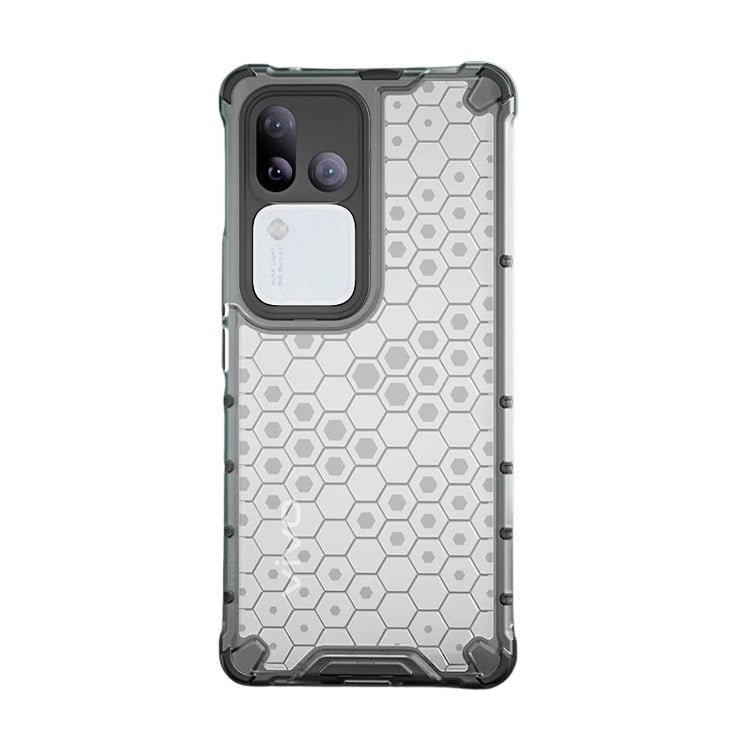 Shockproof Armor Silicone+PC Transparent Honeycomb Case for VIVO V30 and V30 Pro
