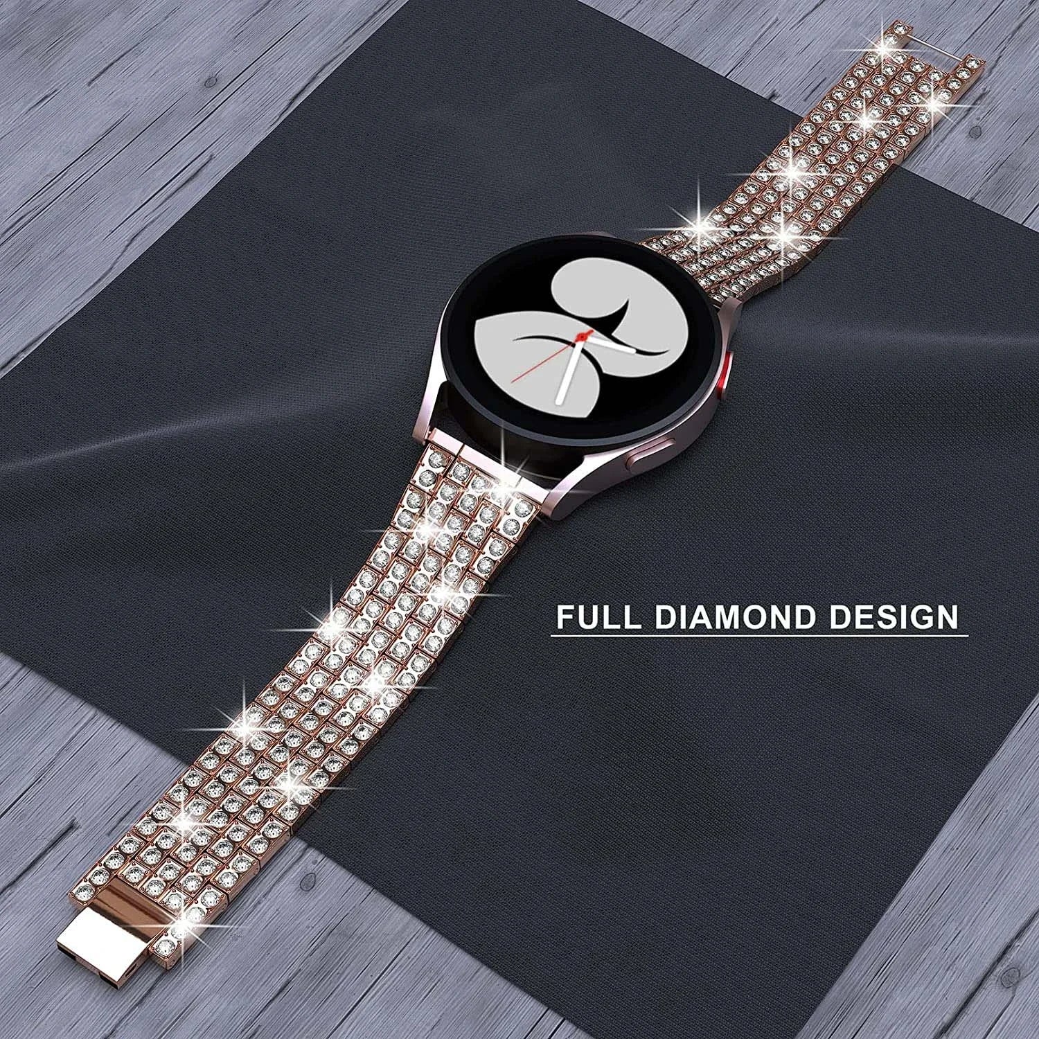 Luxury Stone-Embellished Metal Band for Samsung Galaxy Watch 6 & Galaxy Watch 6 Classic