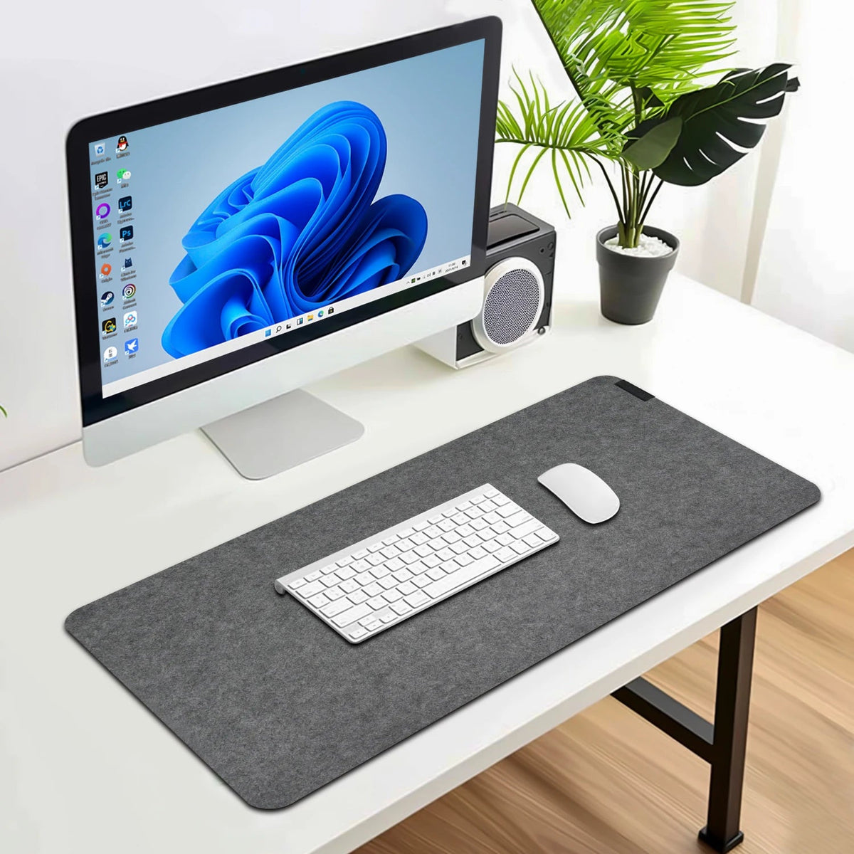 Extended Felt Desk Pad With Non-Slip Base