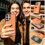 Leather Detachable Card Wallet Case with Chain Connection for Samsung Galaxy S25 Ultra