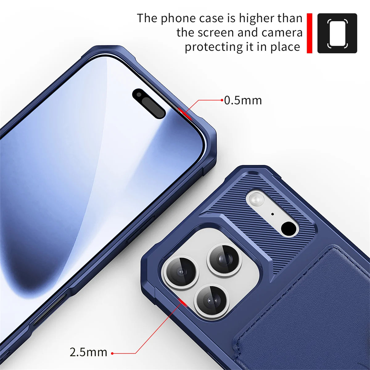 Premium Hard Leather Wallet Case for iPhone 17 Series