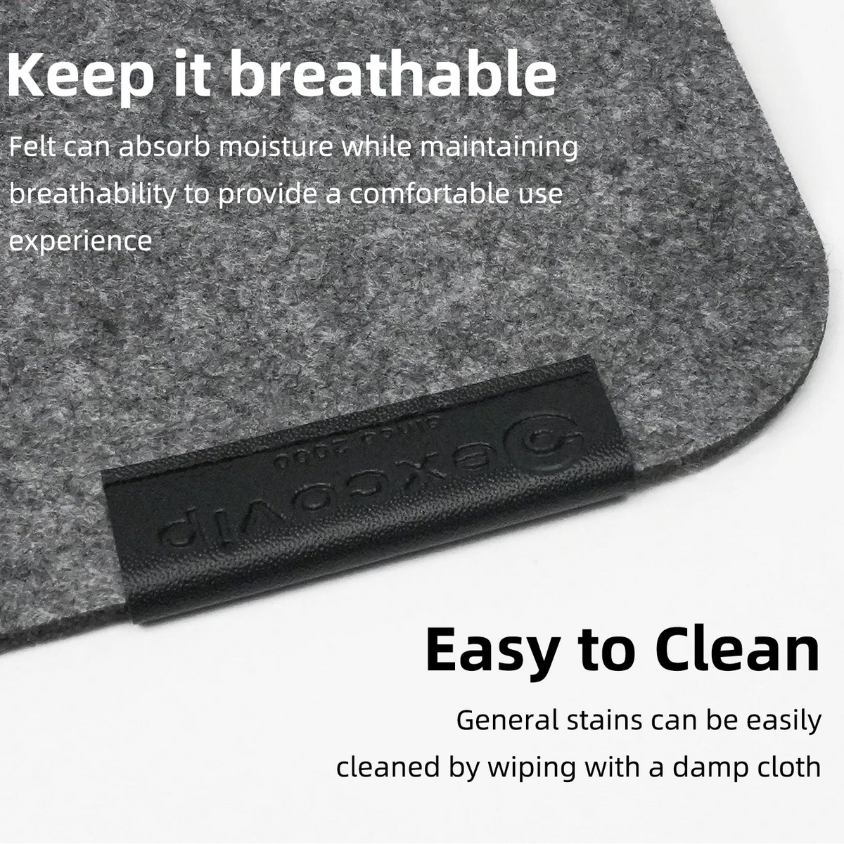 Extended Felt Desk Pad With Non-Slip Base