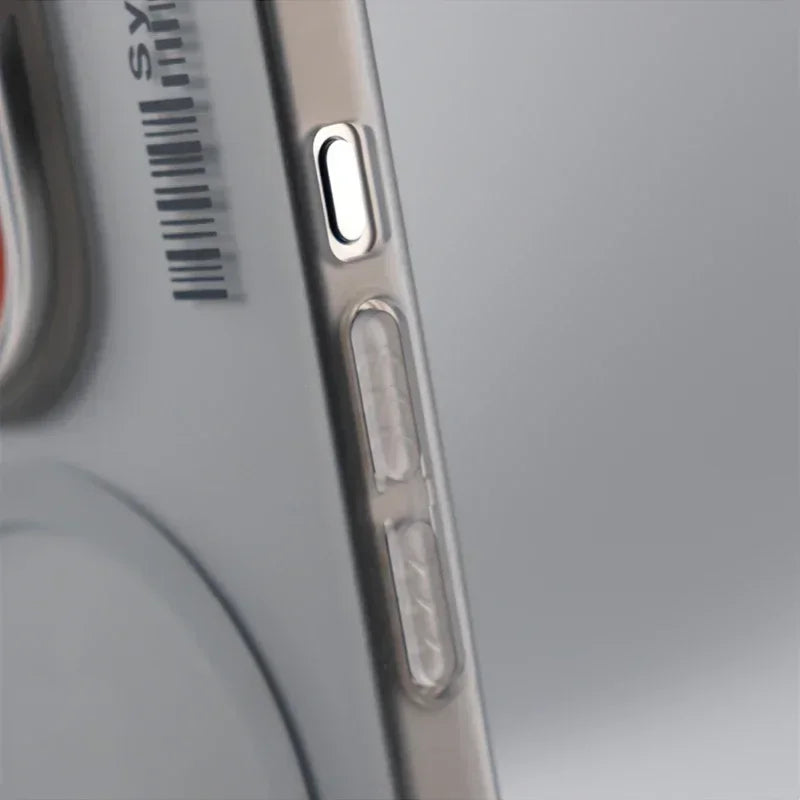 Sleek Frosted Barcode MagSafe Case for iPhone 16 Series