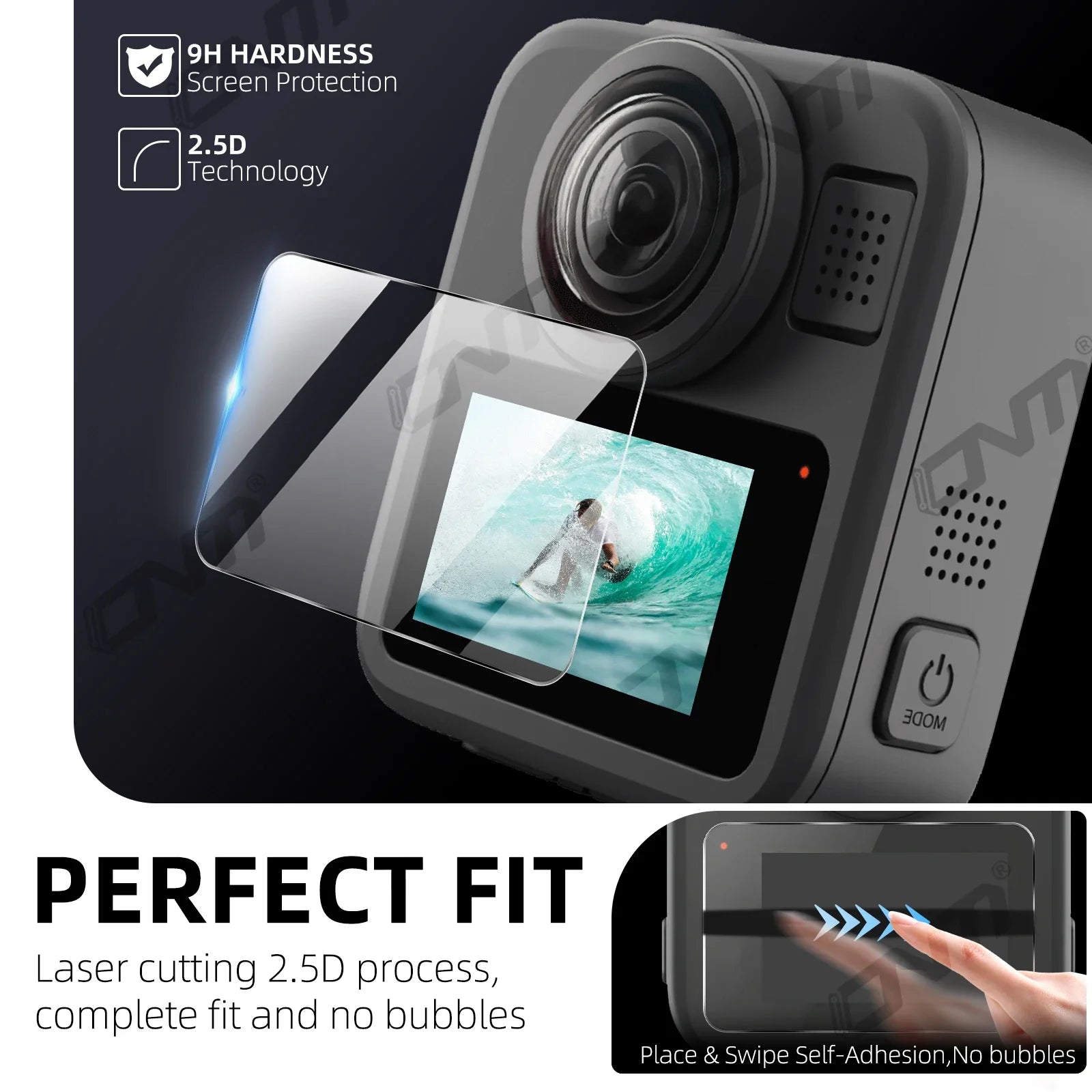 Premium Tempered Glass Screen Protector for GoPro MAX 2