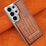 Luxury Crocodile Pattern Magnetic Leather Case with Stand for Samsung Galaxy S26 Series