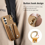 Zipper Wallet Leather Case with Ring Holder for Samsung Galaxy A36