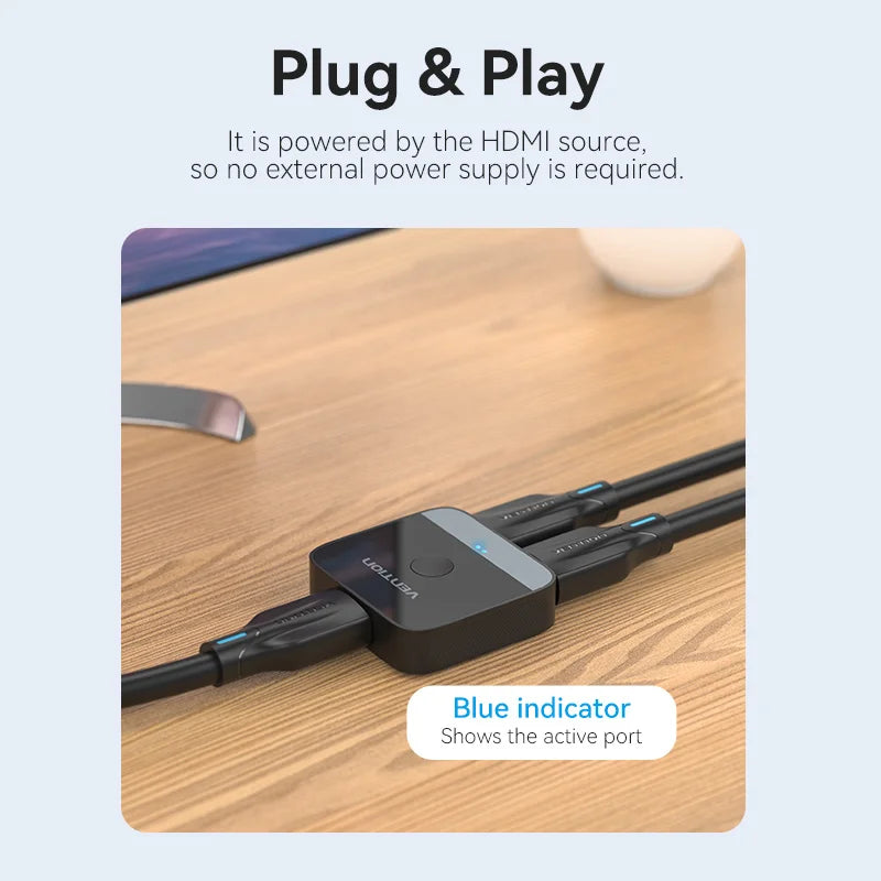 Vention HDMI 2.0 Bidirectional Switcher 4K@60Hz for PlayStation 5