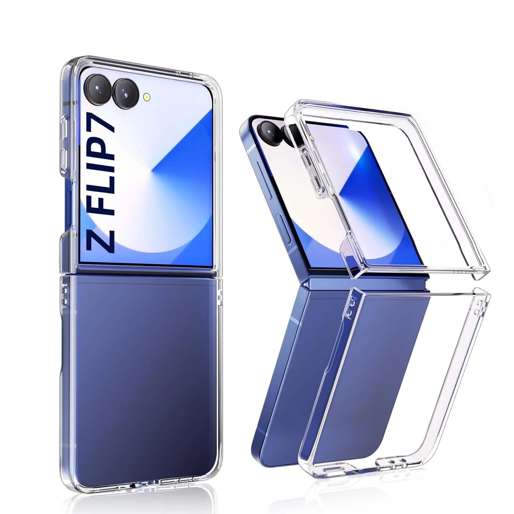Shockproof Clear PC Case for Samsung Galaxy Z Flip 7