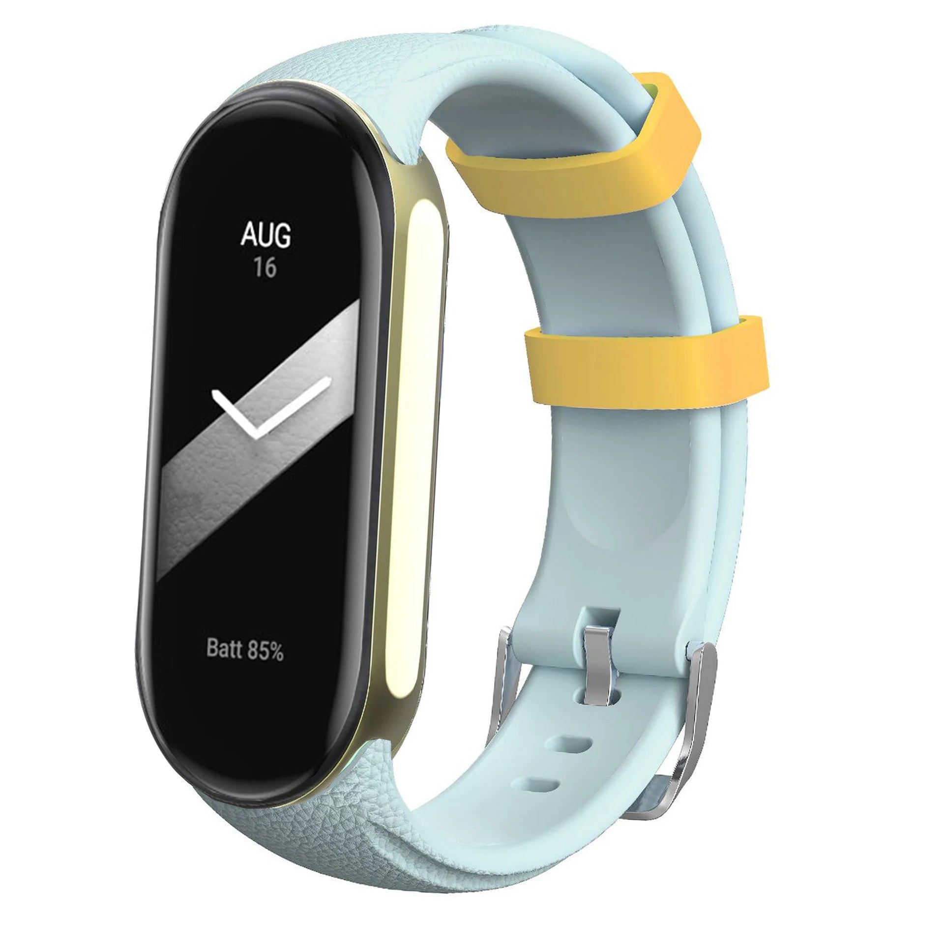 Faux Leather Texture Silicone Strap for Xiaomi Smart Band 10