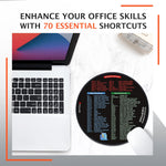 Round Keyboard Shortcuts Reference Mouse Pad