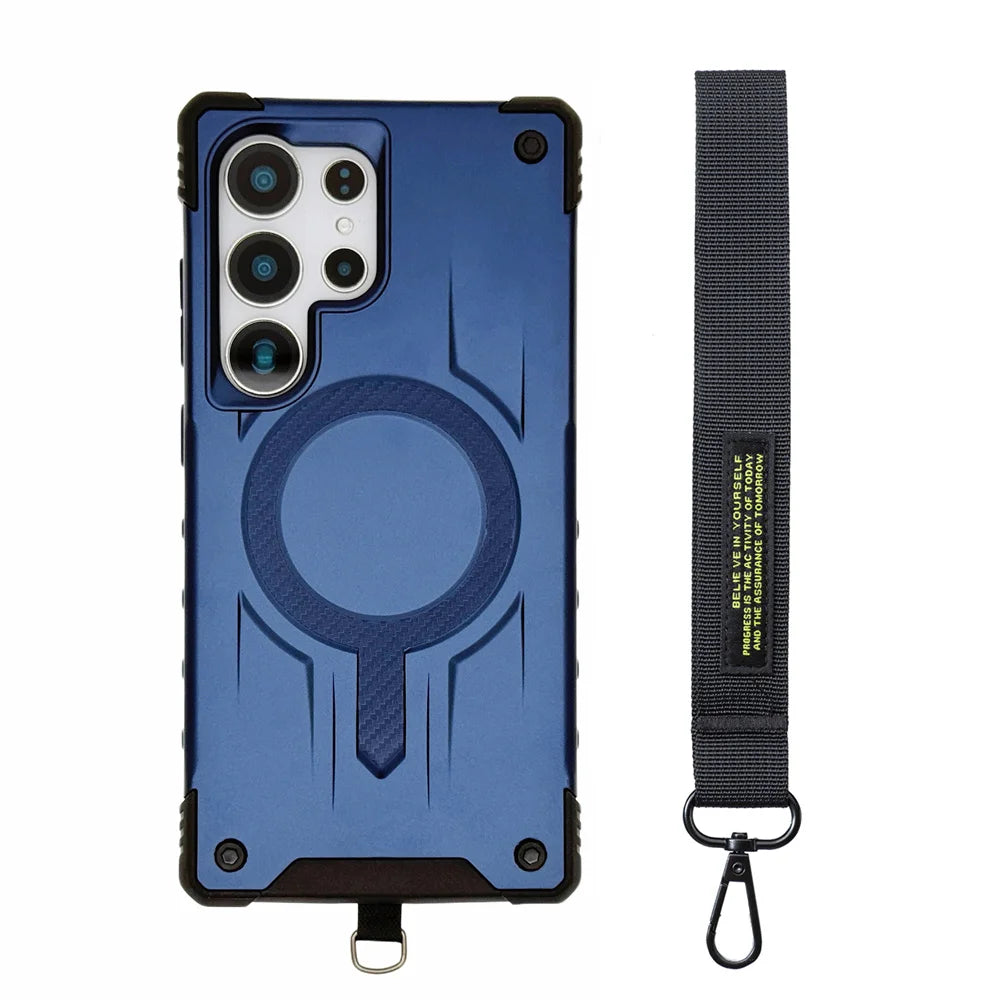 Samsung Galaxy S24 Series Magnetic Case with Lanyard Strap