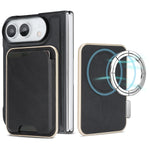 Shockproof Leather MagSafe Case with Detachable Card Holder for iPhone Duo