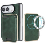 Shockproof Leather MagSafe Case with Detachable Card Holder for iPhone Duo
