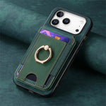 Premium 2-in-1 MagSafe Leather Wallet Case with Multi-Functional Card Holder & Ring for iPhone 17 Series