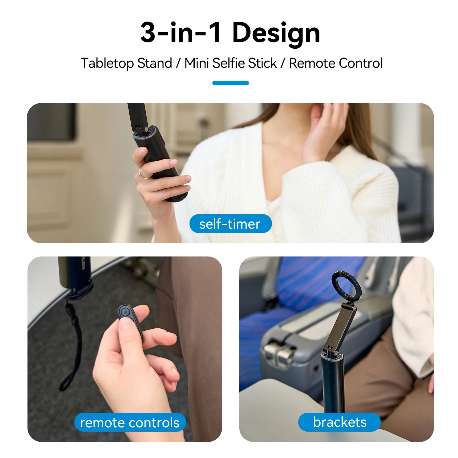 TELESIN 3-in-1 Magnetic Phone Stand