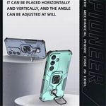 Durable Multi-Function Magnetic Case with Metal Ring Holder for Samsung Galaxy S25 Series