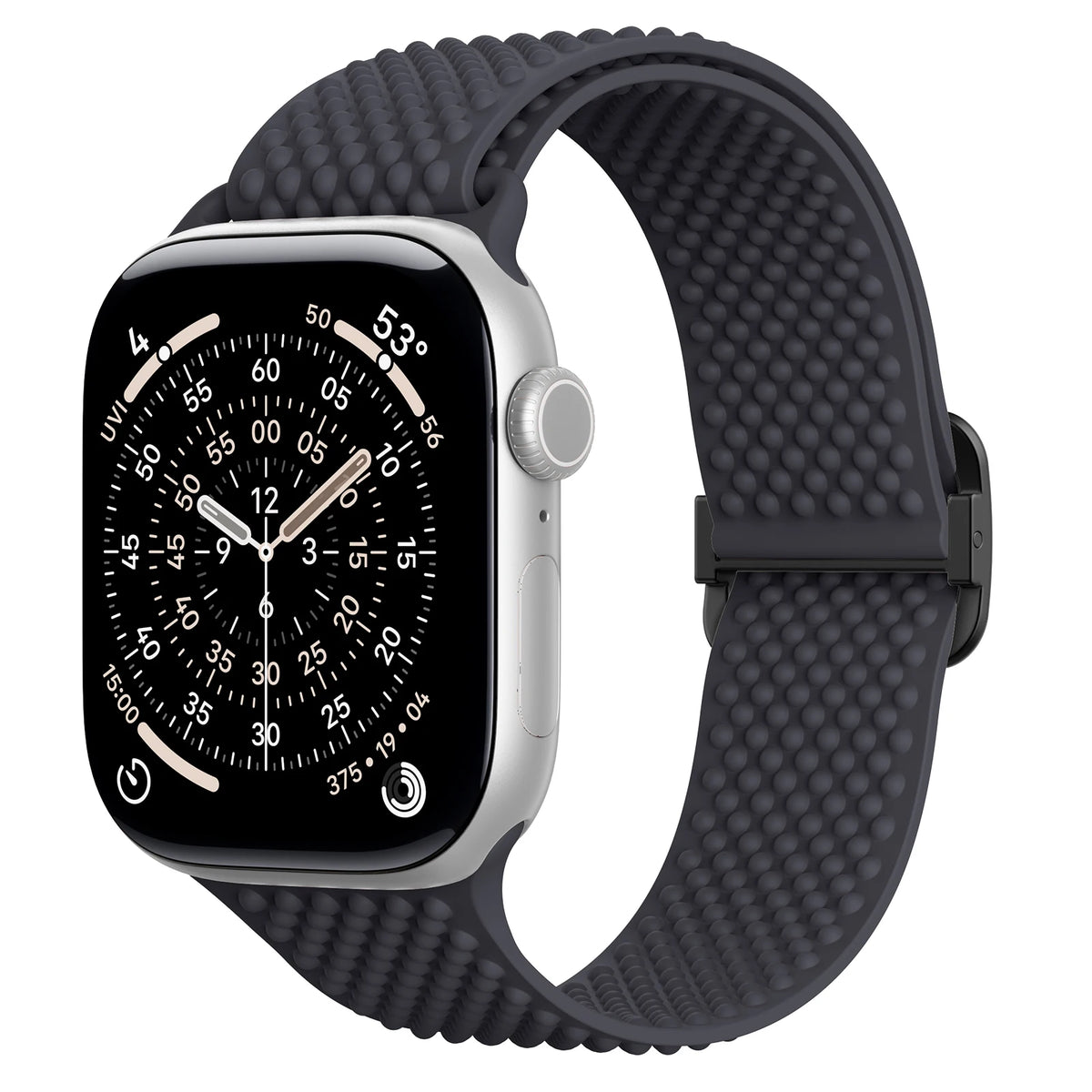 Elastic Silicone Band with Slide Buckle for Apple Watch