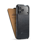 Shockproof Retro Leather Vertical Flip Case for iPhone 17 Series