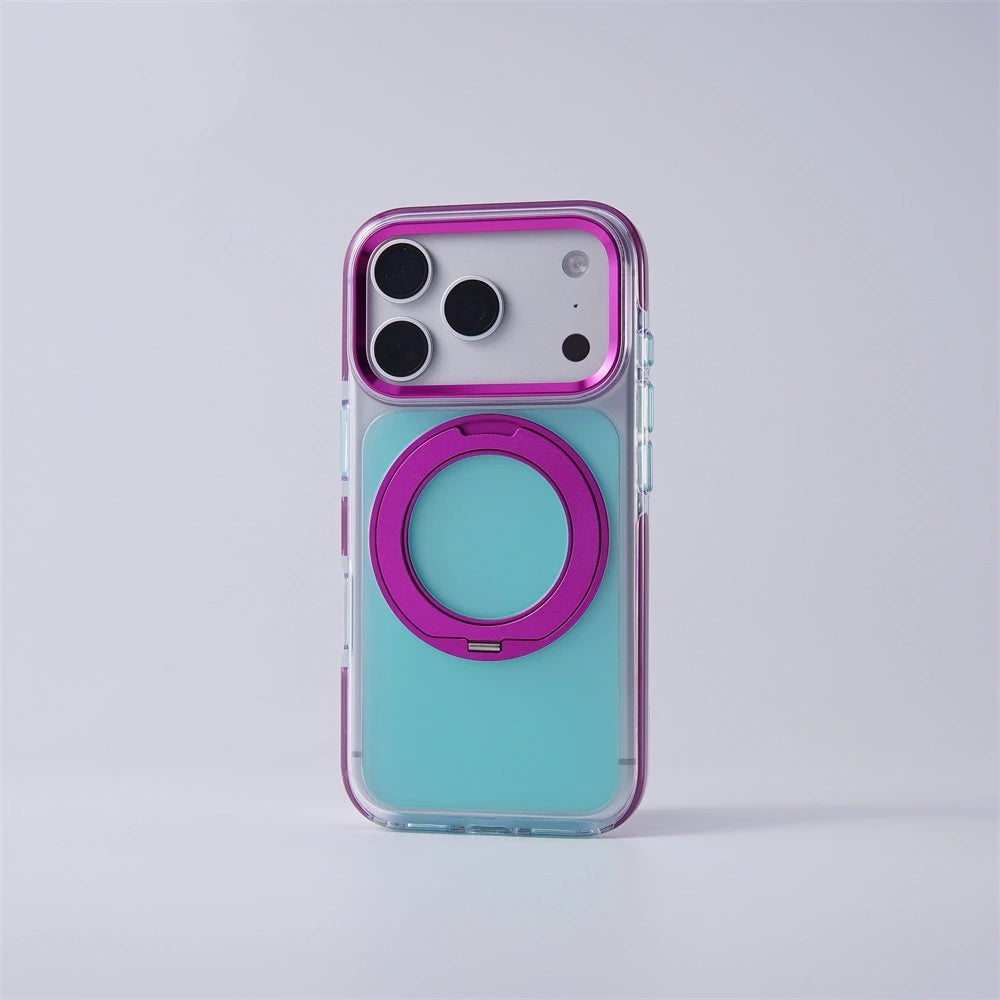 Shockproof MagSafe Case with 360° Rotatable Ring Stand for iPhone 18 Series