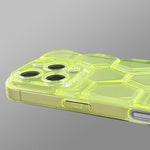 Hexagonal Texture Translucent Soft TPU Case for iPhone 16 Series