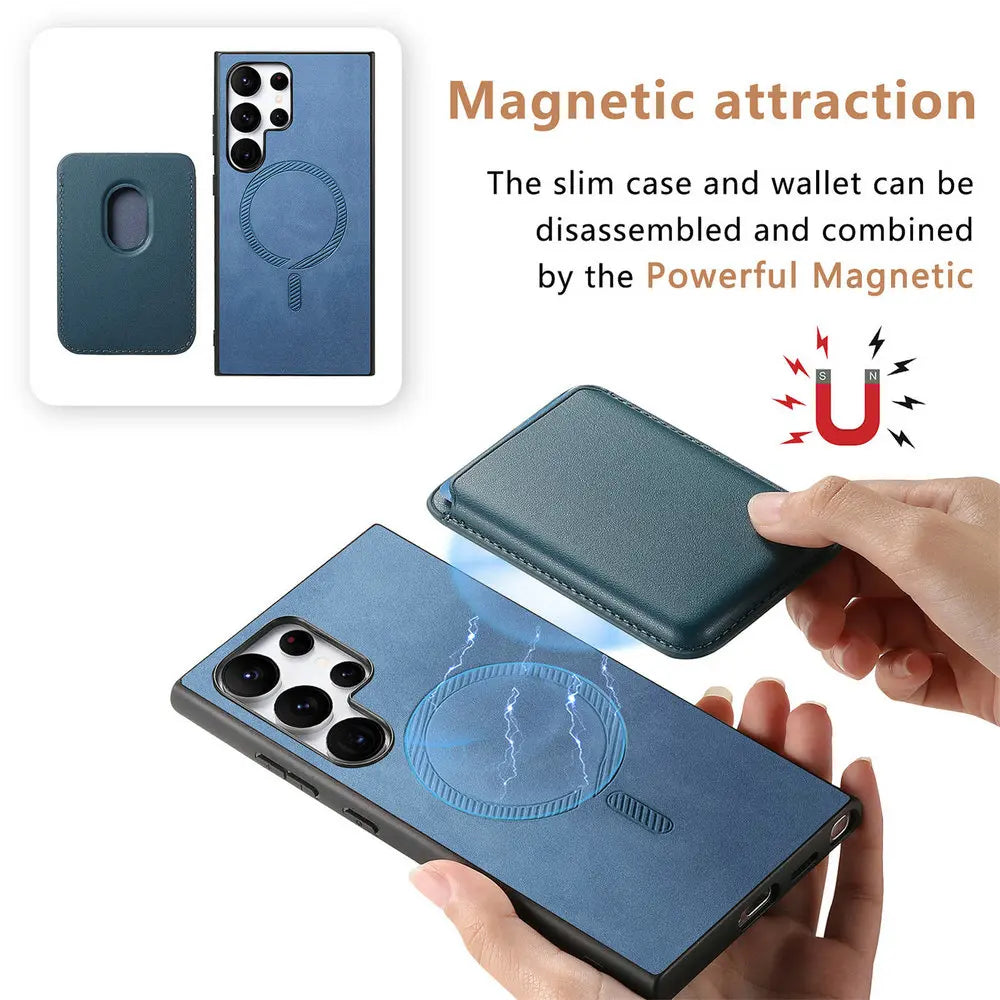 2-in-1 Detachable Leather MAgnetic Case for Samsung Galaxy S23 Series