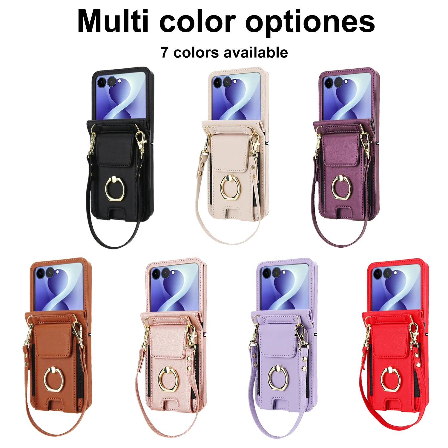Leather Crossbody Wallet Case for Samsung Galaxy Z Flip 8