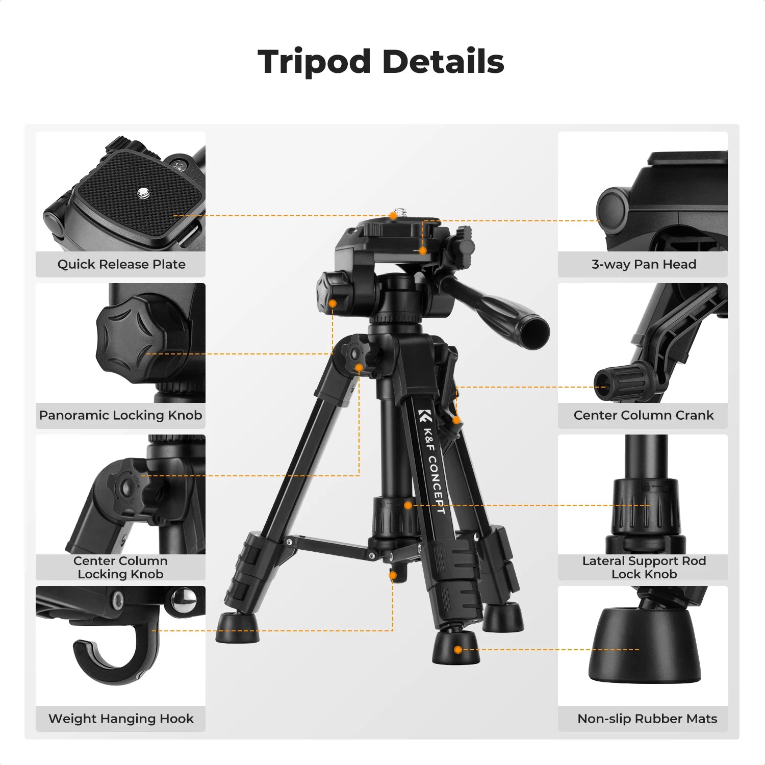 K&F Concept Compact Desk Tripod with Remote