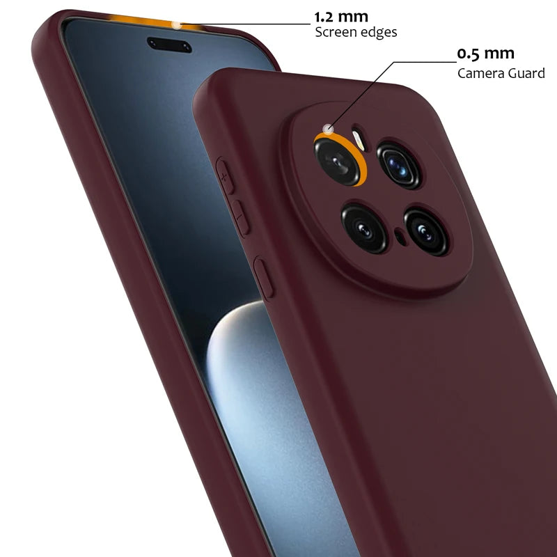 Premium Magnetic Silicone Case with Flocking Inside & Detachable Strap for Honor Magic 7 Pro