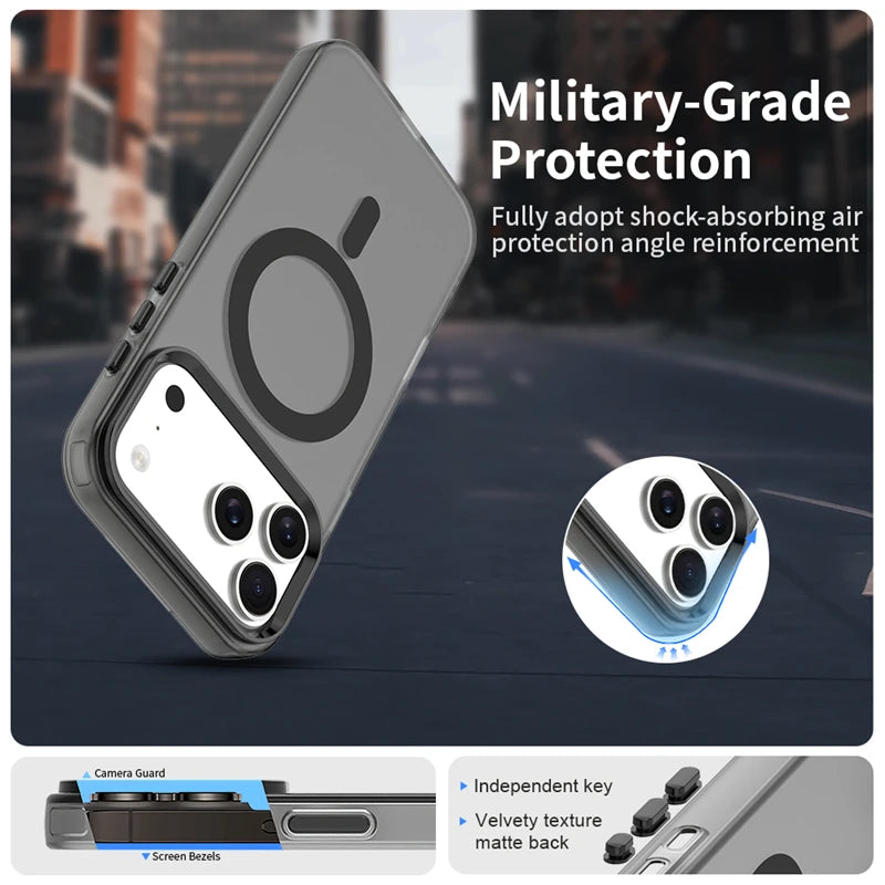 Luxury Frosted Silicone MagSafe Case for iPhone 17 Series