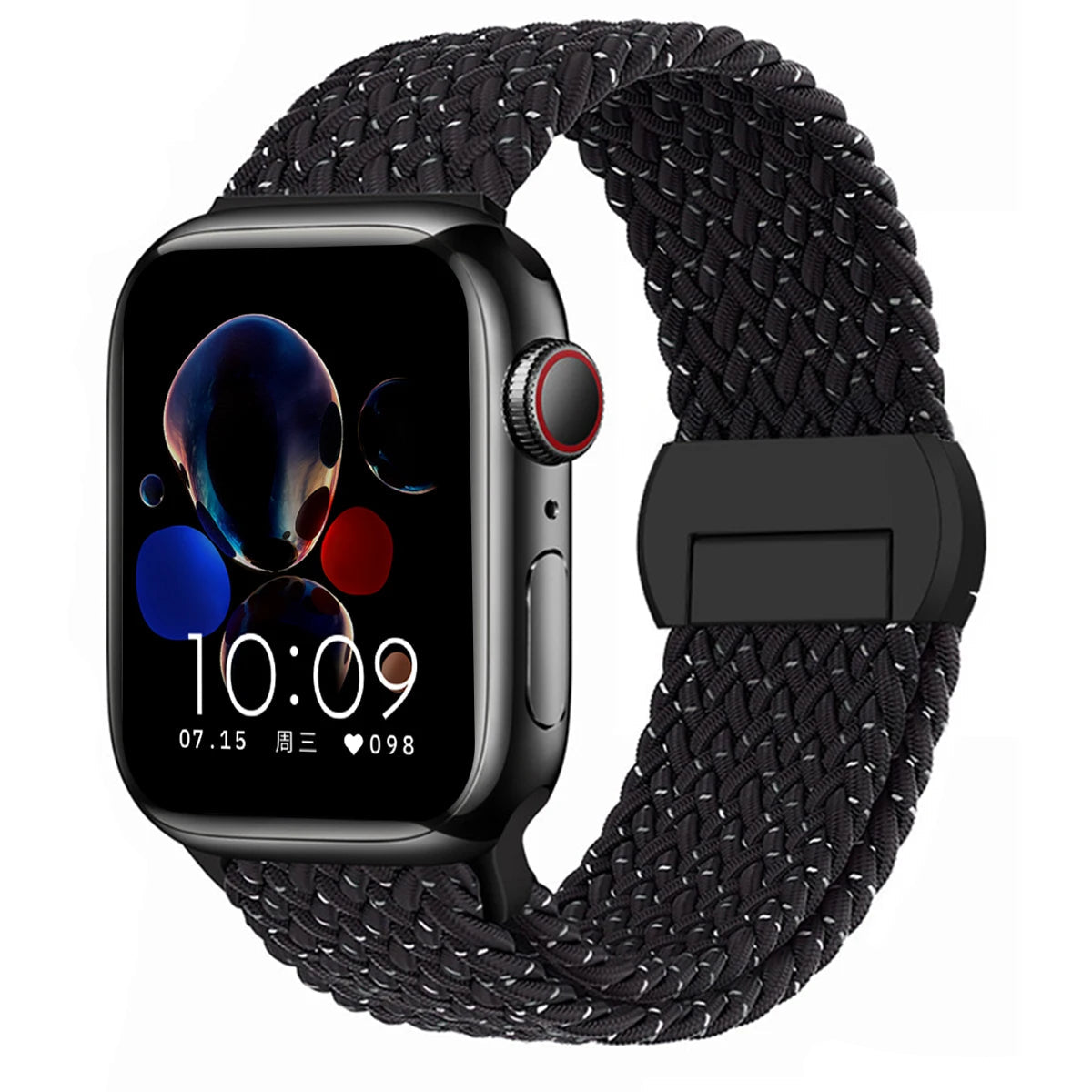 Stretchable Braided Solo Loop with Magnetic Closure for Apple Watch