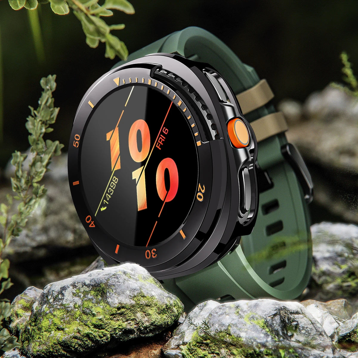 PC Case with Tempered Glass Screen Protector for Samsung Galaxy Watch 8 Classic