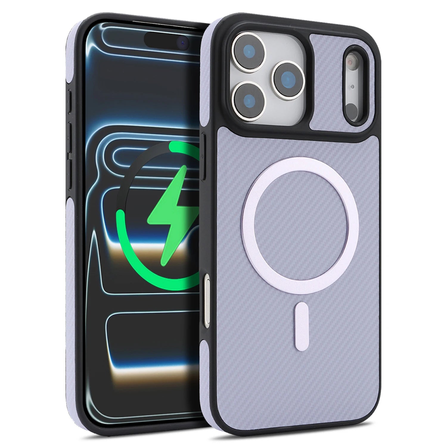 Carbon Fiber MagSafe Leather Case for iPhone 17 Series