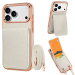 Leather Crossbody Wallet Case with Detachable Shoulder Strap for iPhone 18 Series