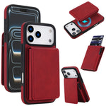 iPhone 17 Series Detachable Leather Wallet Case with Kickstand and RFID Protection