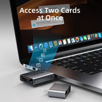 CABLETIME 3-in-1 SD Card Reader USB-A & USB-C Adapter