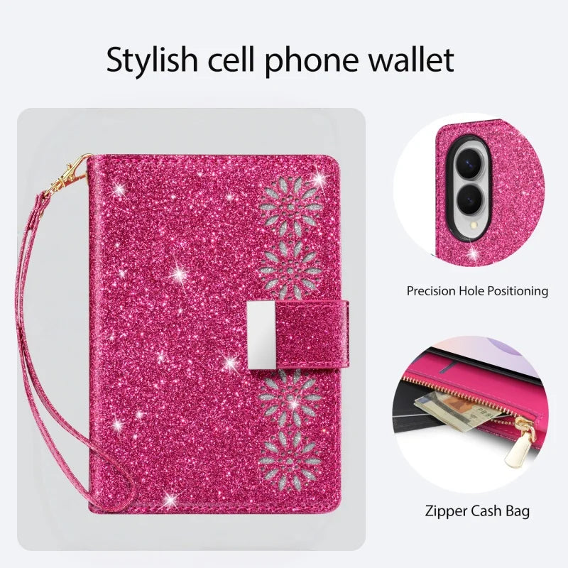 9-Card Zipper Wallet Case with Multi-Angle Kickstand for Samsung Galaxy Z Fold 8