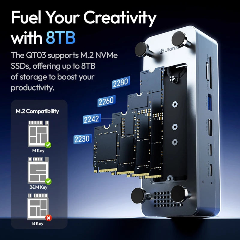 Ulanzi QT03 High-Speed Docking Station with SSD Enclosure