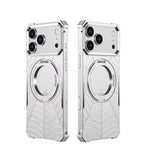Metal Frame MagSafe Case with 360° Rotating Ring Stand for iPhone 17 Series