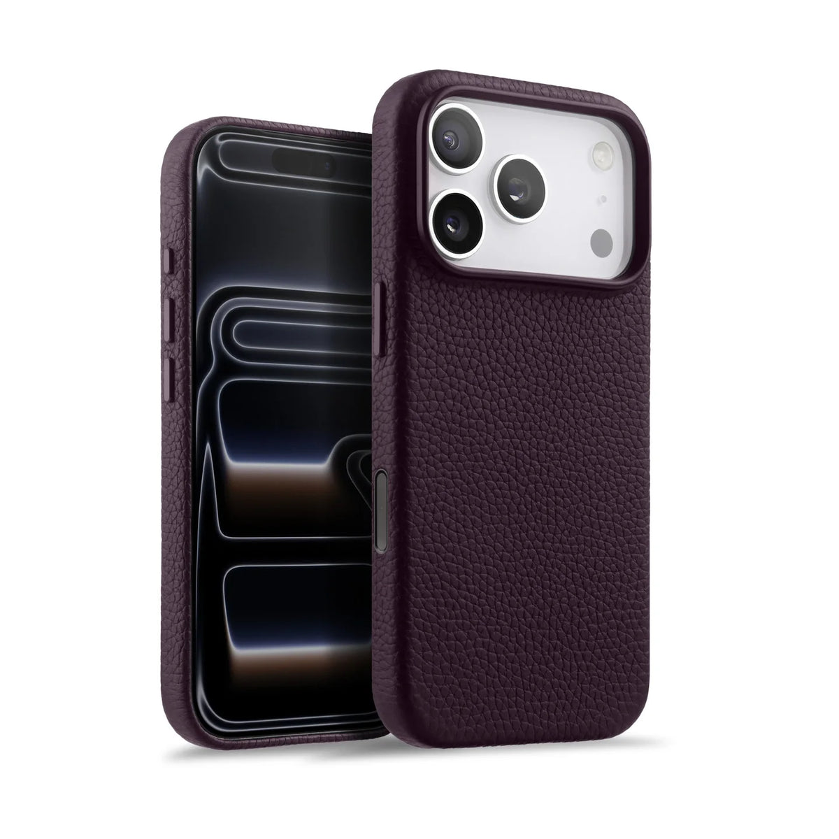 Pebbled Leather MagSafe Case with Raised Camera Ring for iPhone 17 Series