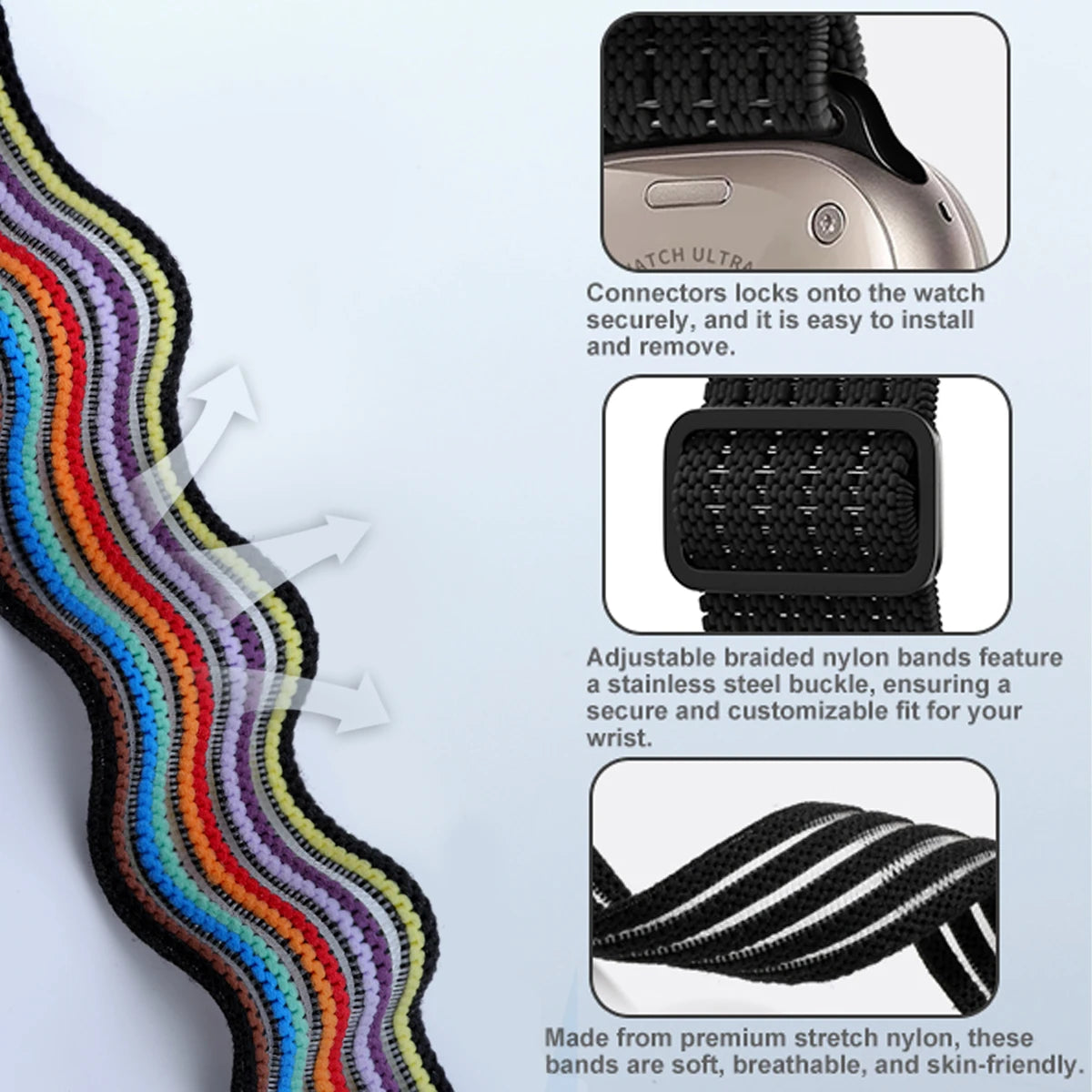 Scrunchie-Style Nylon Band for Apple Watch