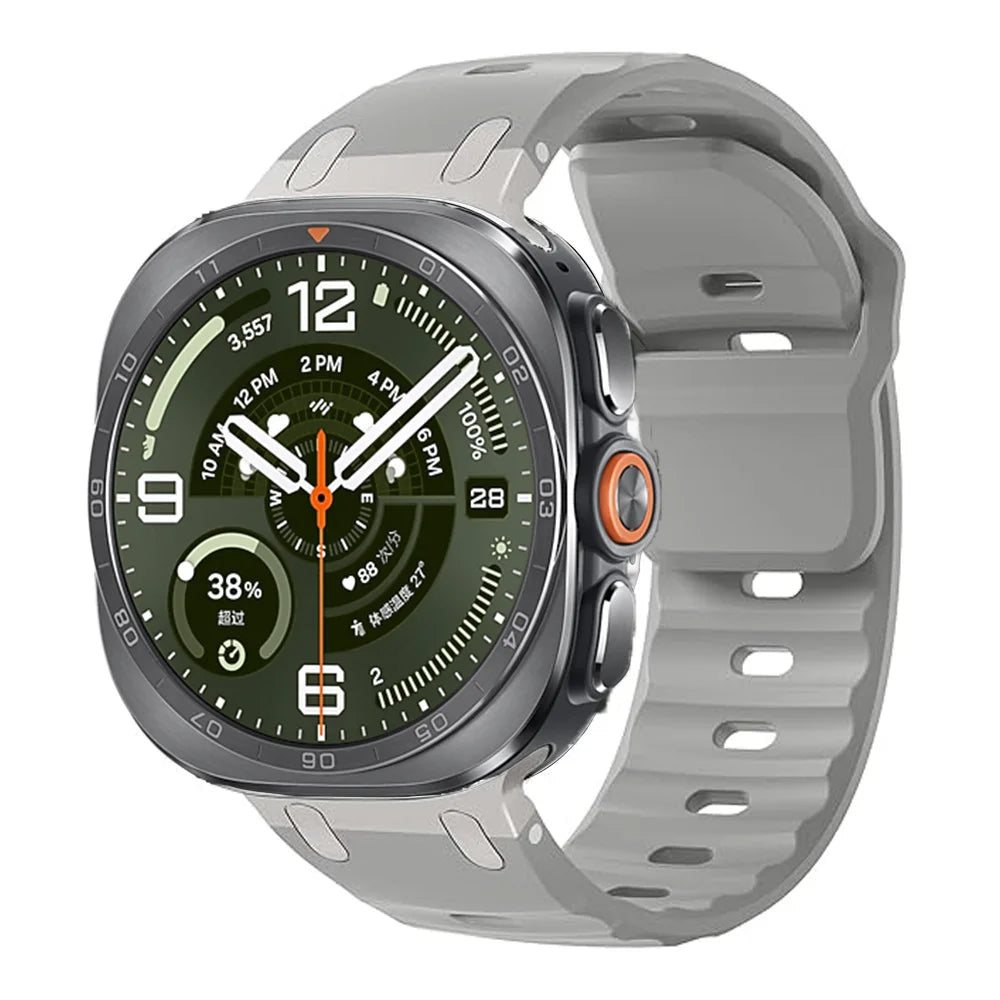 Perforated Silicone Watch Band for Samsung Galaxy Watch Ultra 2
