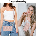 Leather Book Case with Crossbody Strap and Card Slots for iPhone 15 Series