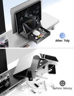 Adjustable Vertical Laptop Stand with Storage Drawer