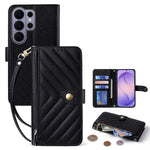 Pebbled Leather Crossbody Wallet Case for Samsung Galaxy S25 Series