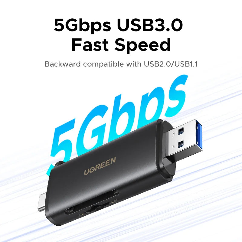 UGREEN USB 3.0 & USB-C Memory Card Reader