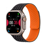 Perforated Silicone Band with Magnetic Closure for Apple Watch