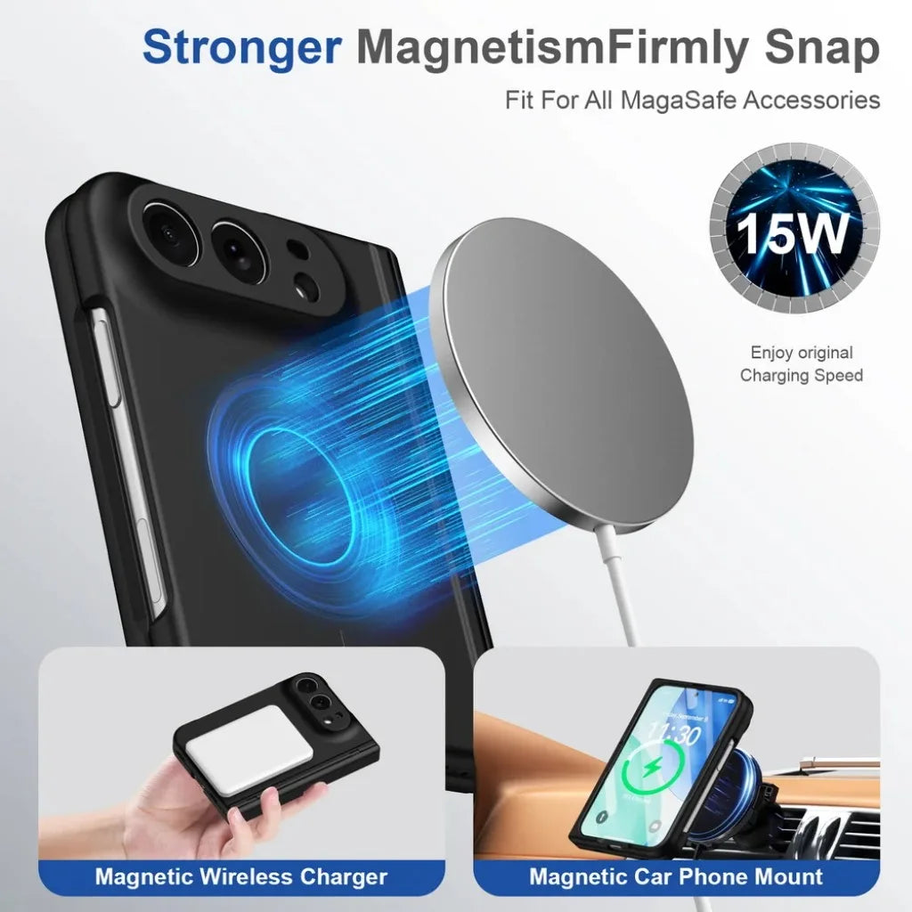 MagSafe Fold Case with Tempered Glass Screen Protection for iPhone Duo