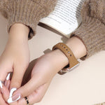 Women’s Slim Sheepskin Leather Strap for Apple Watch